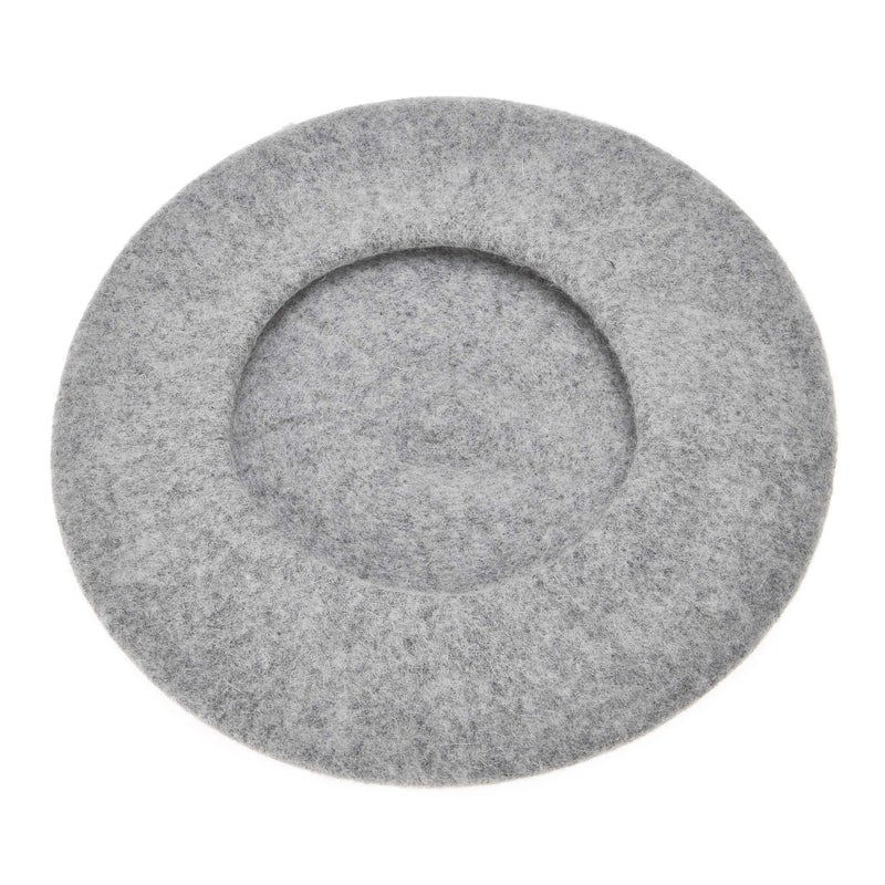 ZLYC Wool Beret Hat Classic Solid Color French Beret for Women (Light Gray) - Image 5